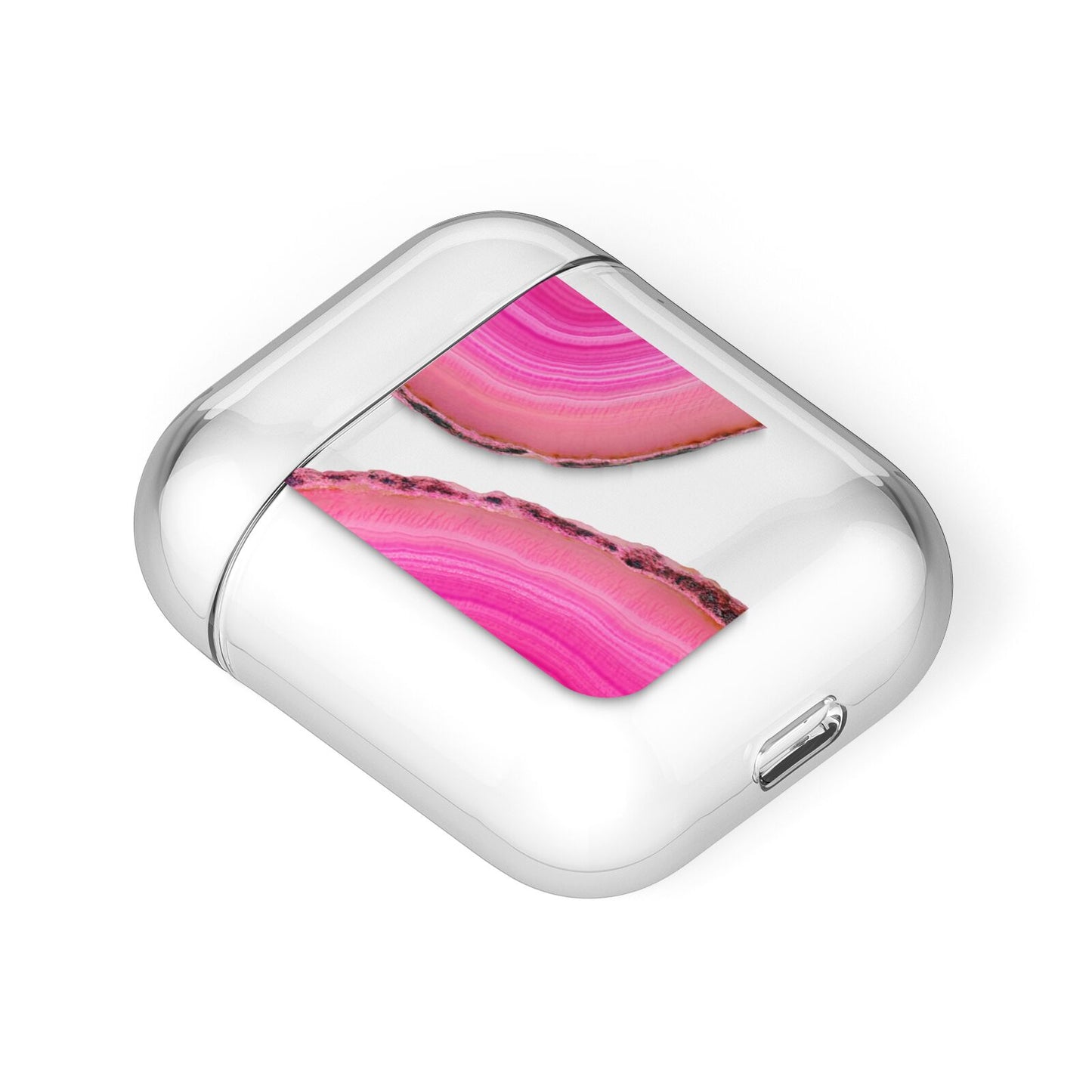Agate Bright Pink AirPods Case Laid Flat