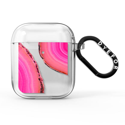 Agate Bright Pink AirPods Clear Case