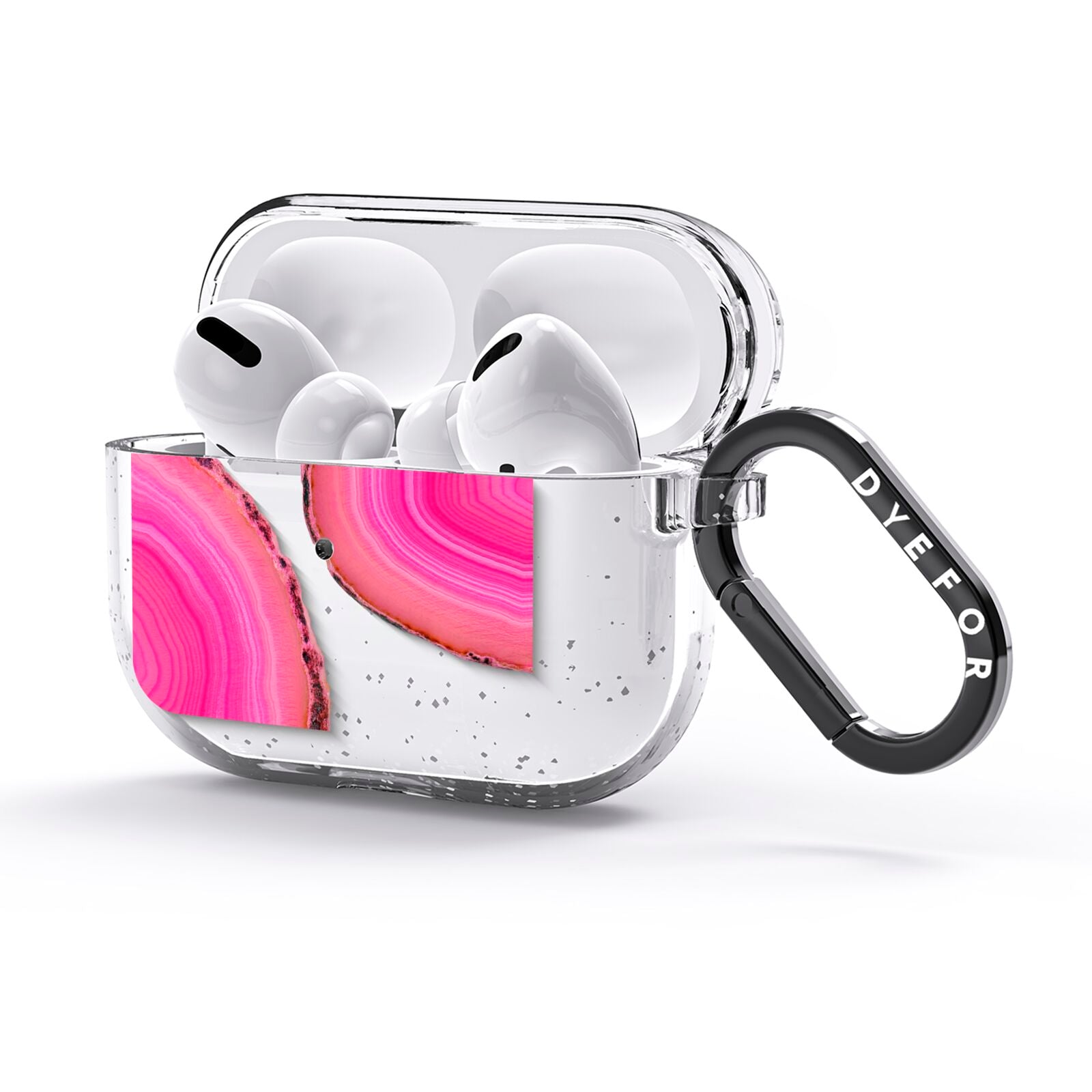 Agate Bright Pink AirPods Glitter Case 3rd Gen Side Image