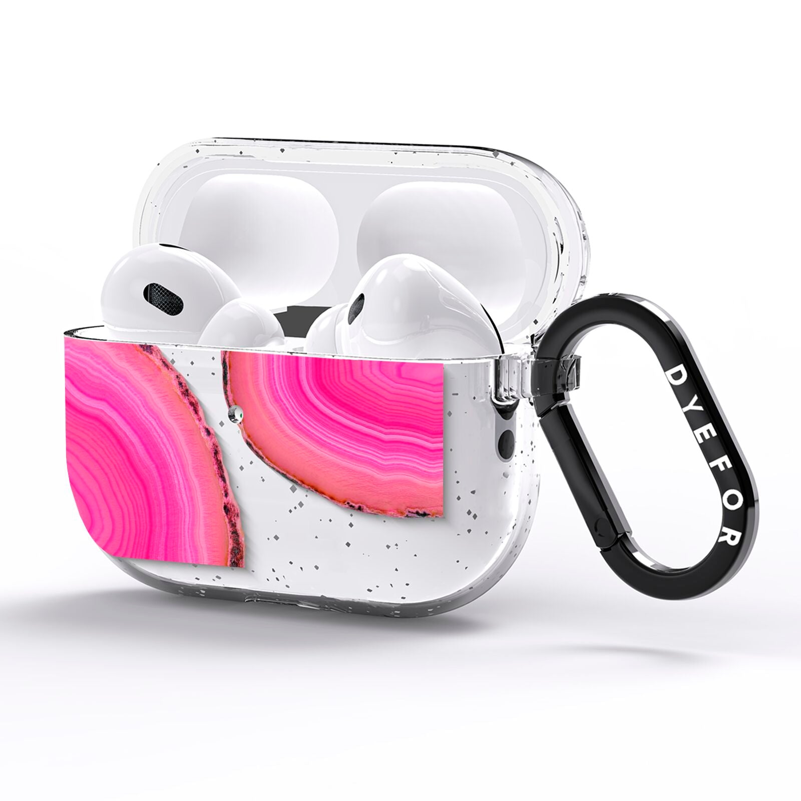 Agate Bright Pink AirPods Pro Glitter Case Side Image