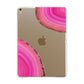 Agate Bright Pink Apple iPad Gold Case
