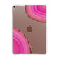 Agate Bright Pink Apple iPad Rose Gold Case