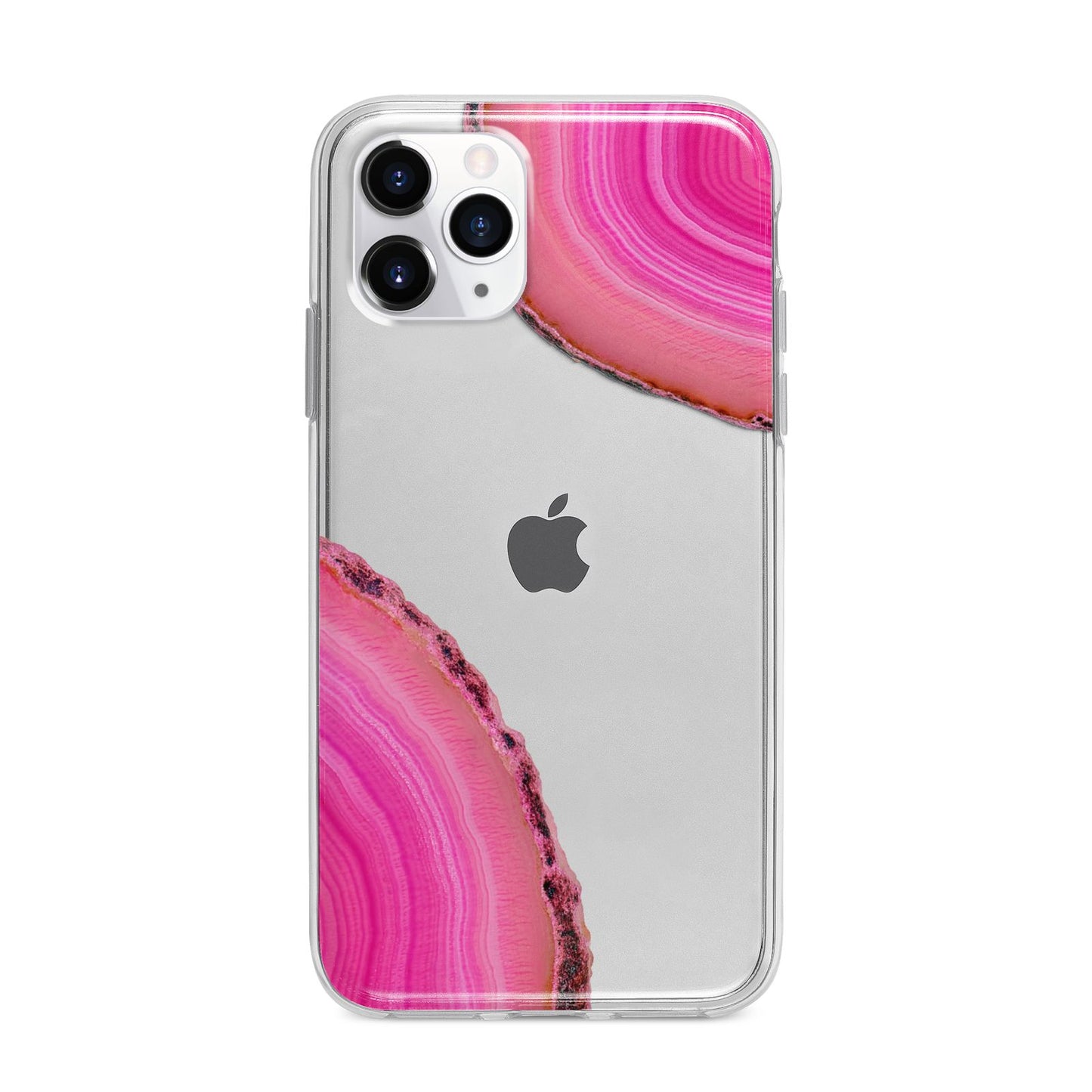 Agate Bright Pink Apple iPhone 11 Pro Max in Silver with Bumper Case