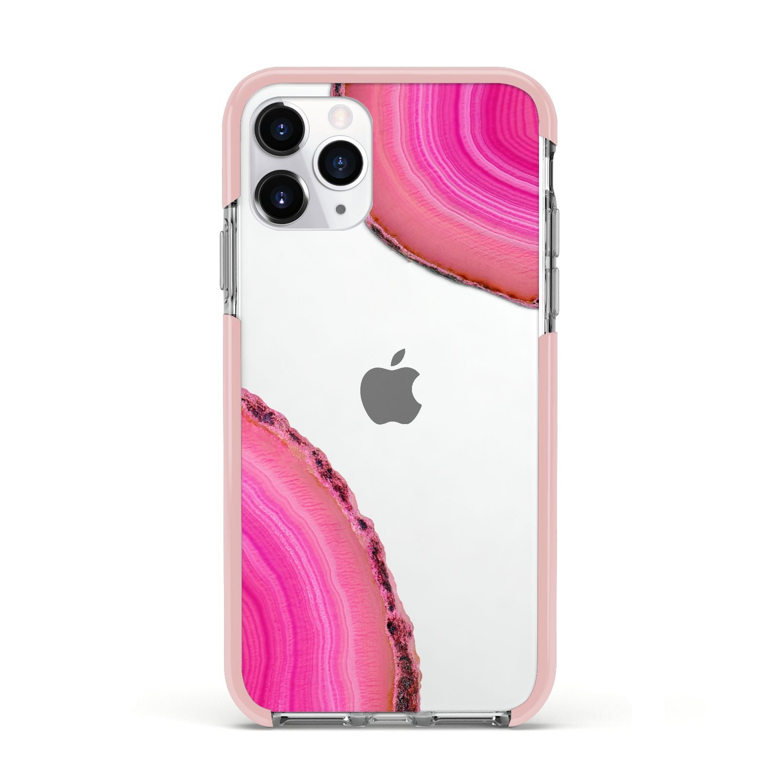 Agate Bright Pink Apple iPhone 11 Pro in Silver with Pink Impact Case