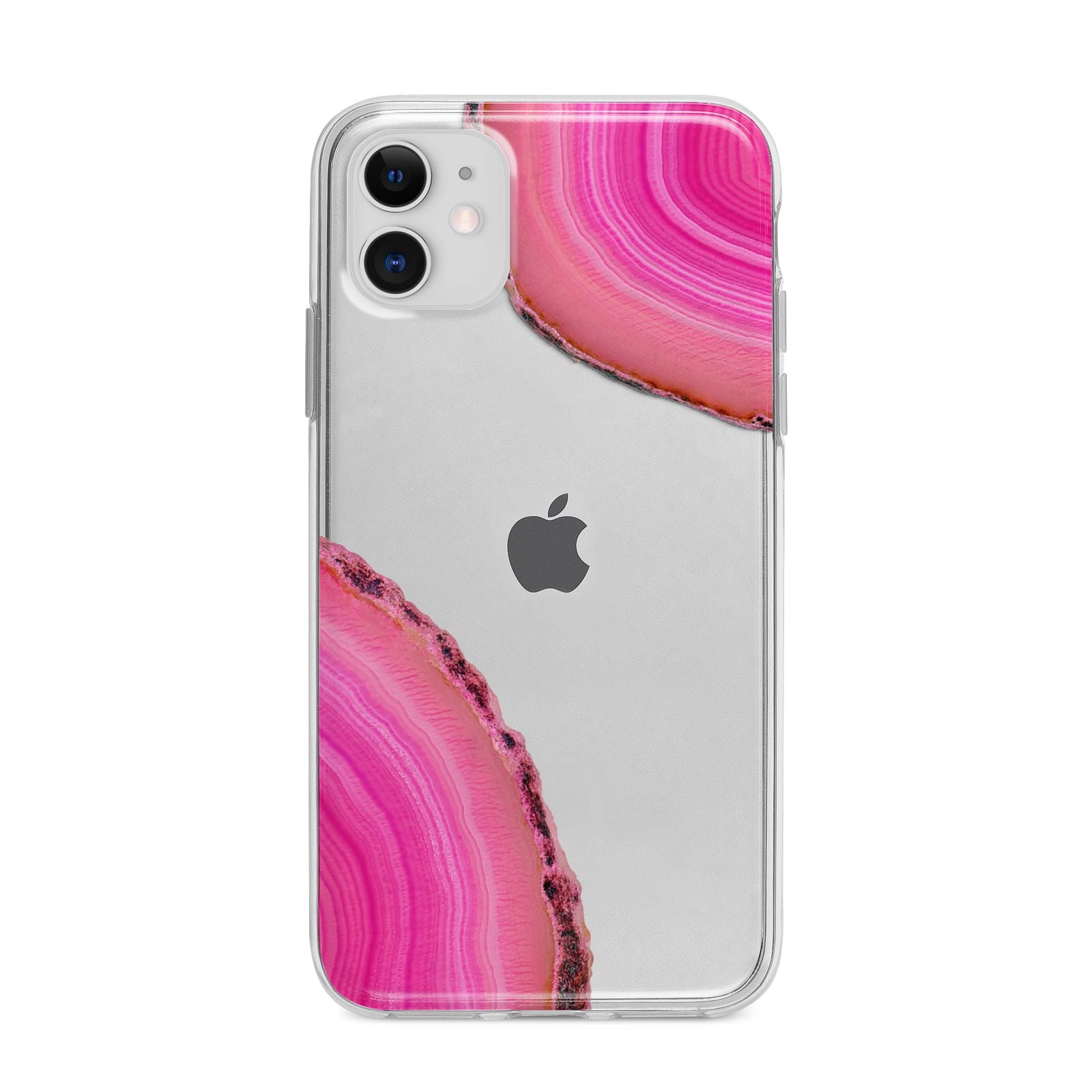 Agate Bright Pink Apple iPhone 11 in White with Bumper Case