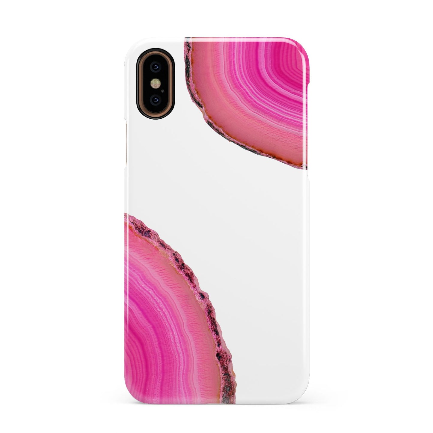 Agate Bright Pink Apple iPhone XS 3D Snap Case