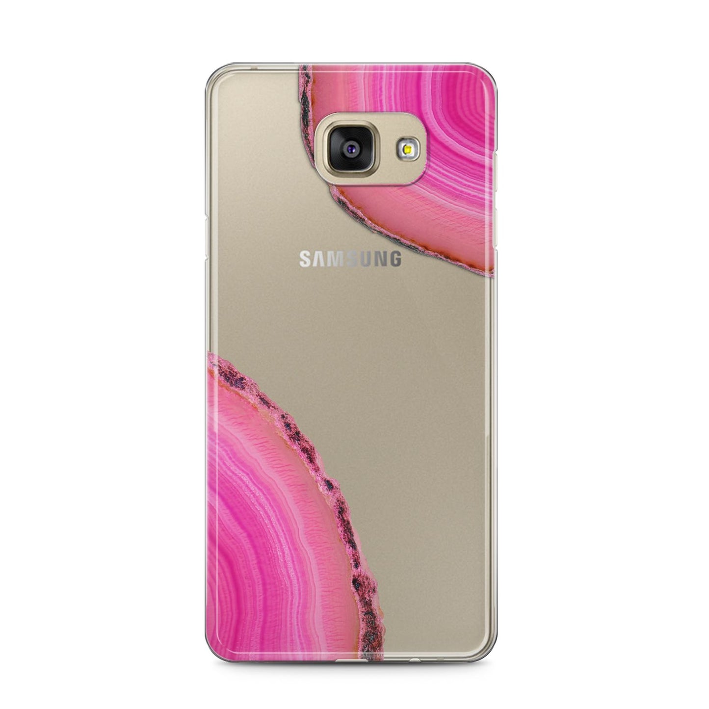 Agate Bright Pink Samsung Galaxy A5 2016 Case on gold phone