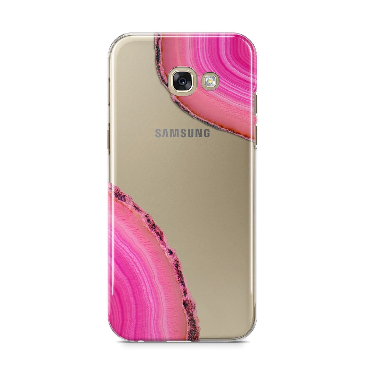 Agate Bright Pink Samsung Galaxy A5 2017 Case on gold phone