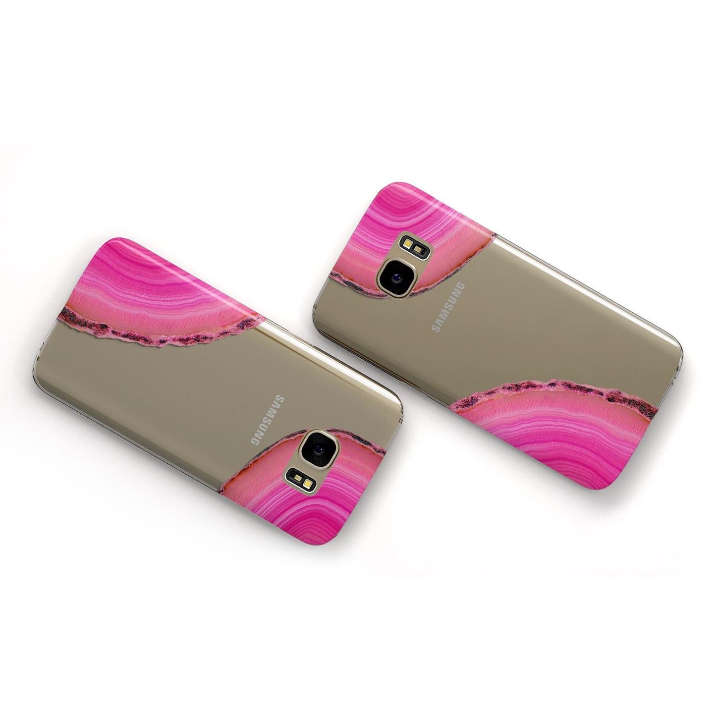 Agate Bright Pink Samsung Galaxy Case Flat Overview
