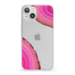 Agate Bright Pink iPhone 13 Clear Bumper Case