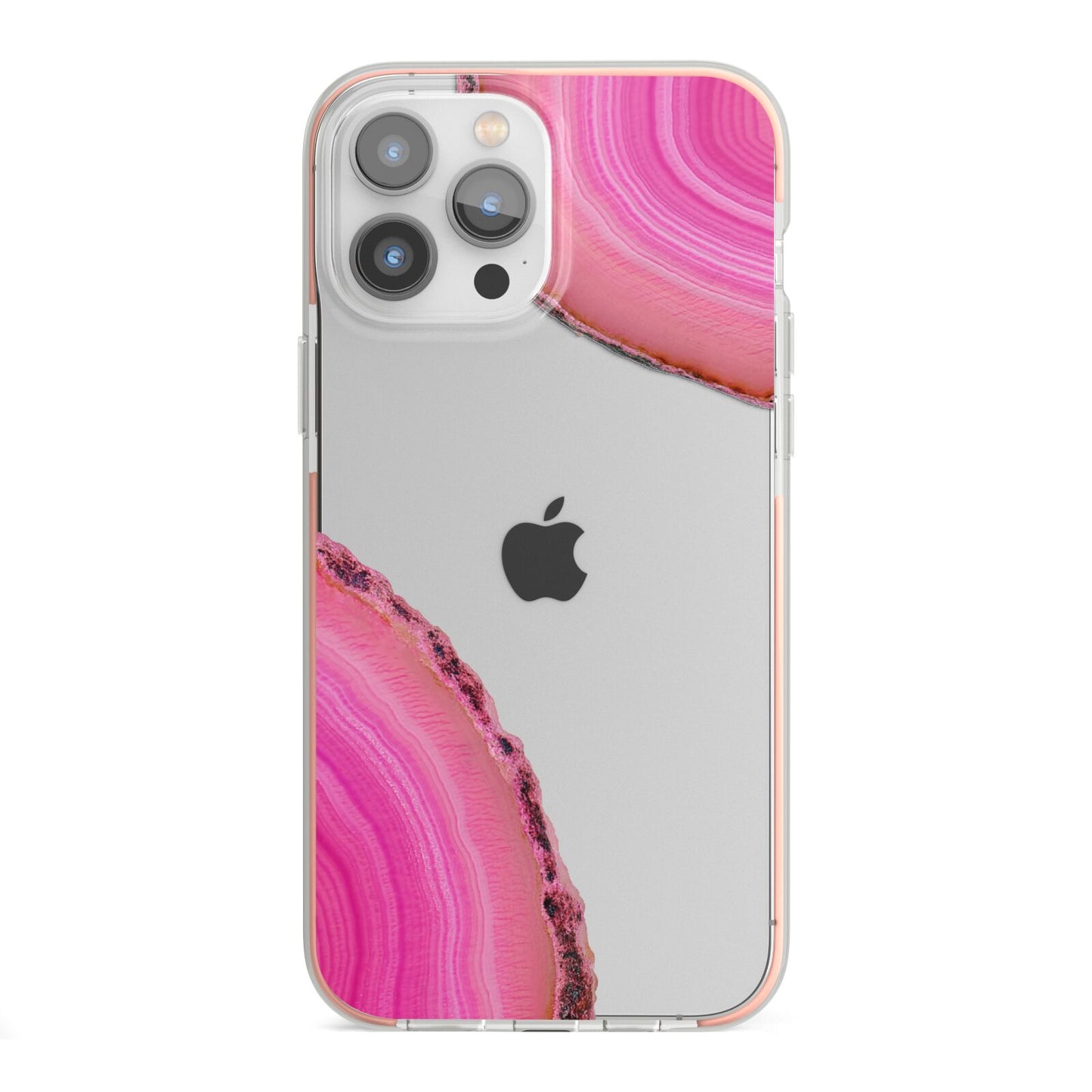 Agate Bright Pink iPhone 13 Pro Max TPU Impact Case with Pink Edges