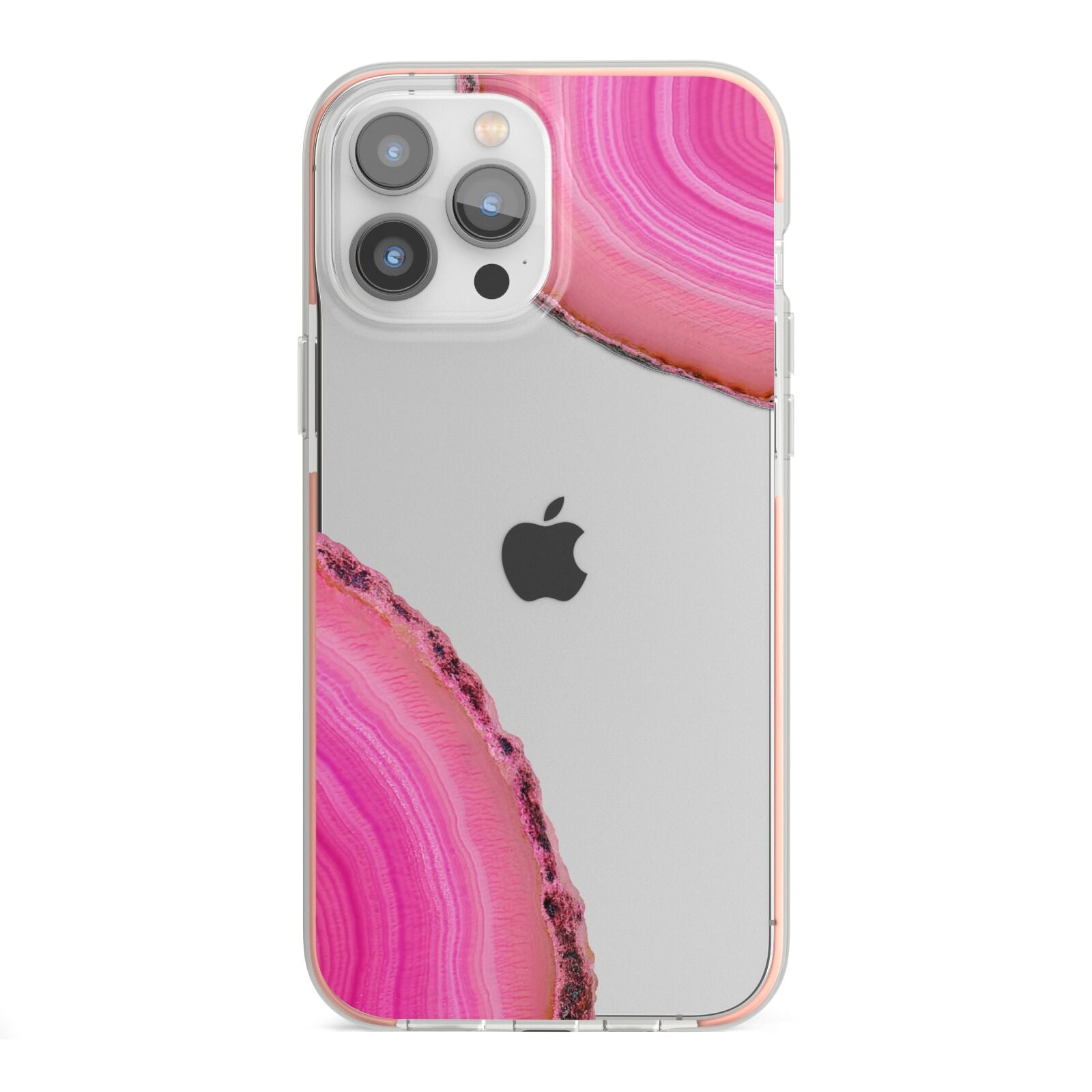 Agate Bright Pink iPhone 13 Pro Max TPU Impact Case with Pink Edges