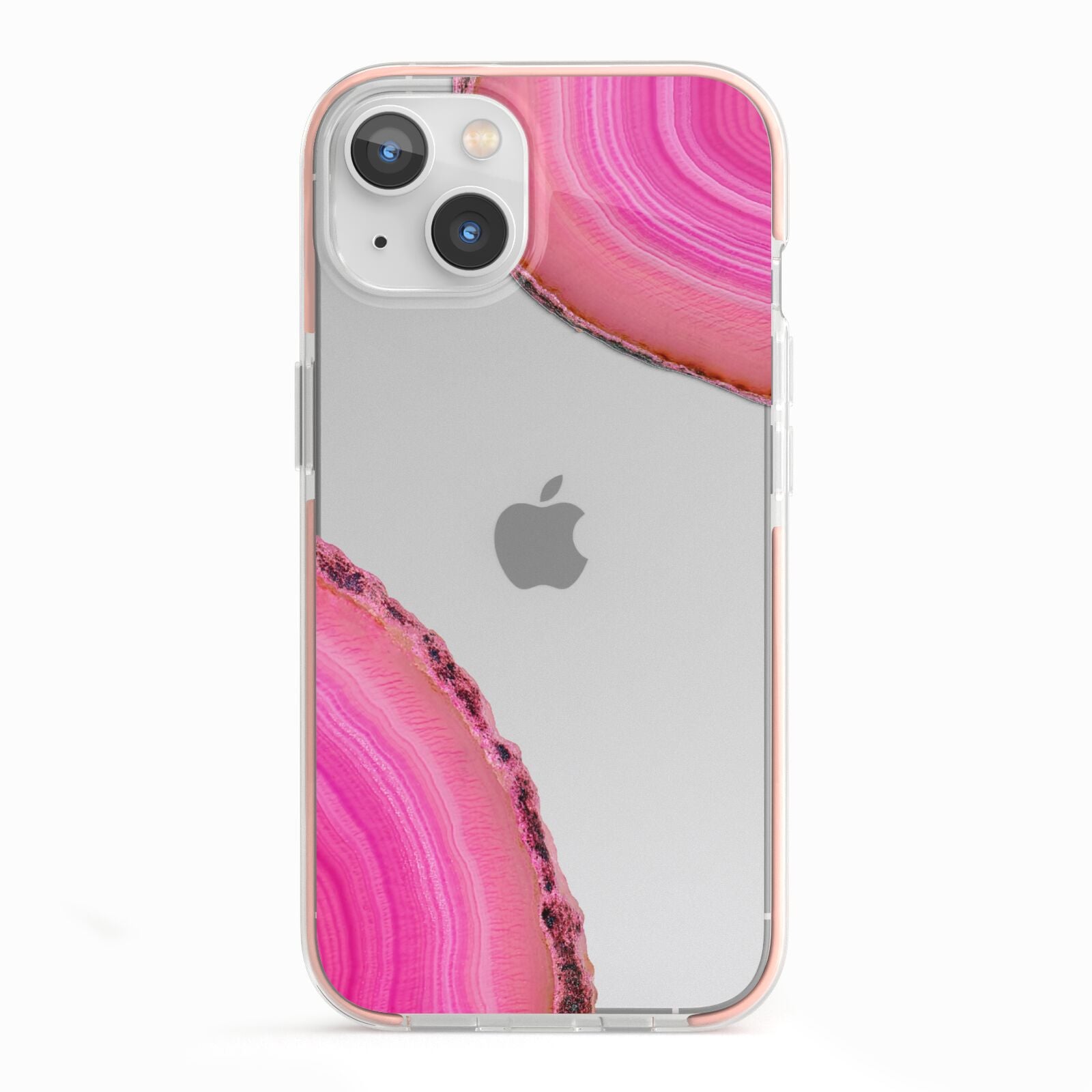 Agate Bright Pink iPhone 13 TPU Impact Case with Pink Edges