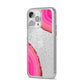 Agate Bright Pink iPhone 14 Pro Max Glitter Tough Case Silver Angled Image