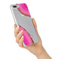 Agate Bright Pink iPhone 7 Plus Bumper Case on Silver iPhone Alternative Image