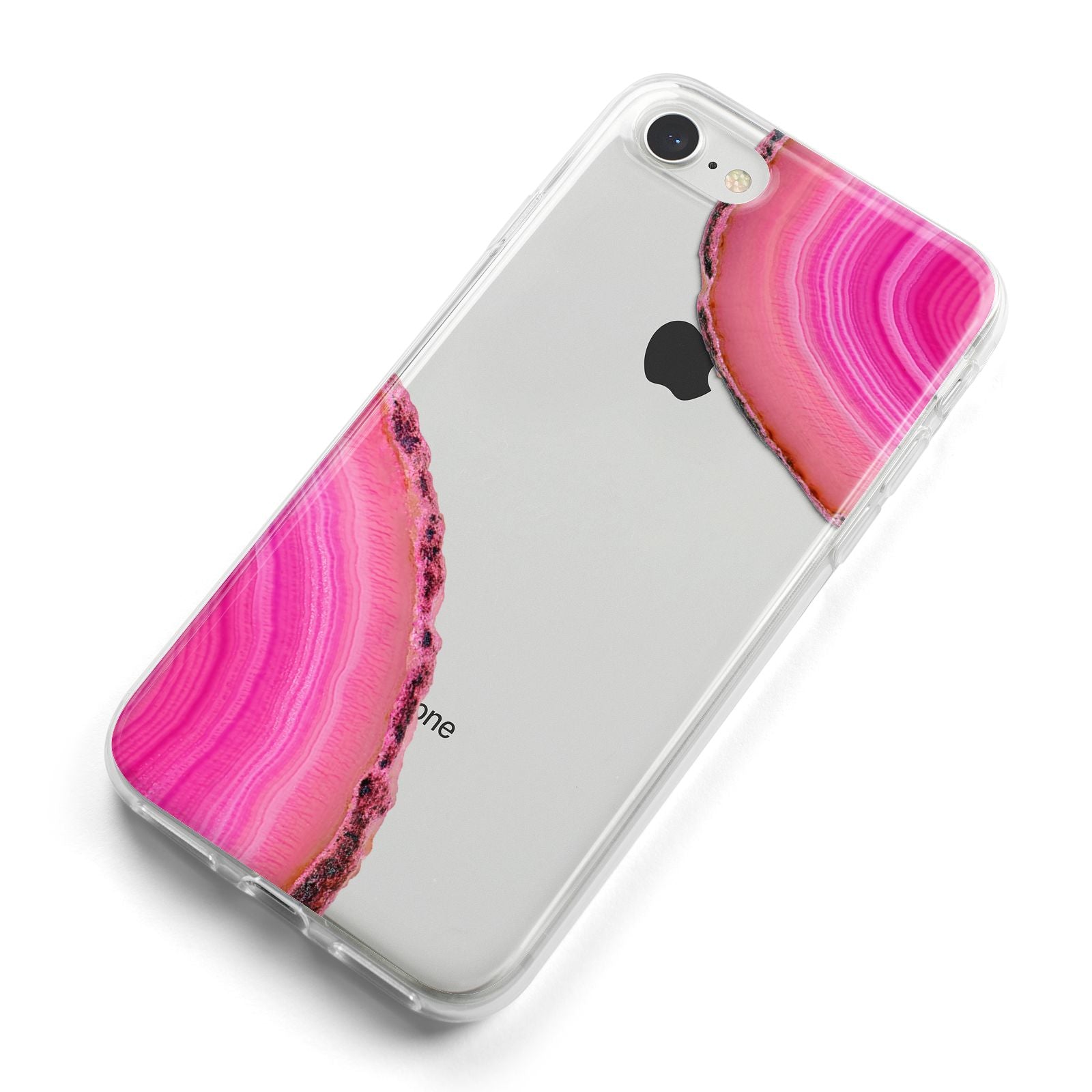 Agate Bright Pink iPhone 8 Bumper Case on Silver iPhone Alternative Image