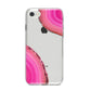 Agate Bright Pink iPhone 8 Bumper Case on Silver iPhone