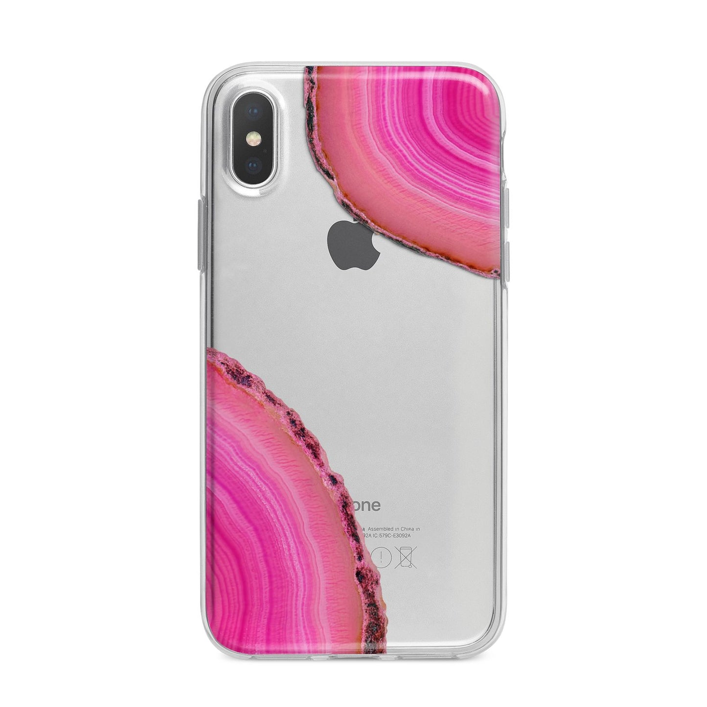 Agate Bright Pink iPhone X Bumper Case on Silver iPhone Alternative Image 1