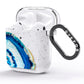 Agate Dark Blue and Turquoise AirPods Glitter Case Side Image