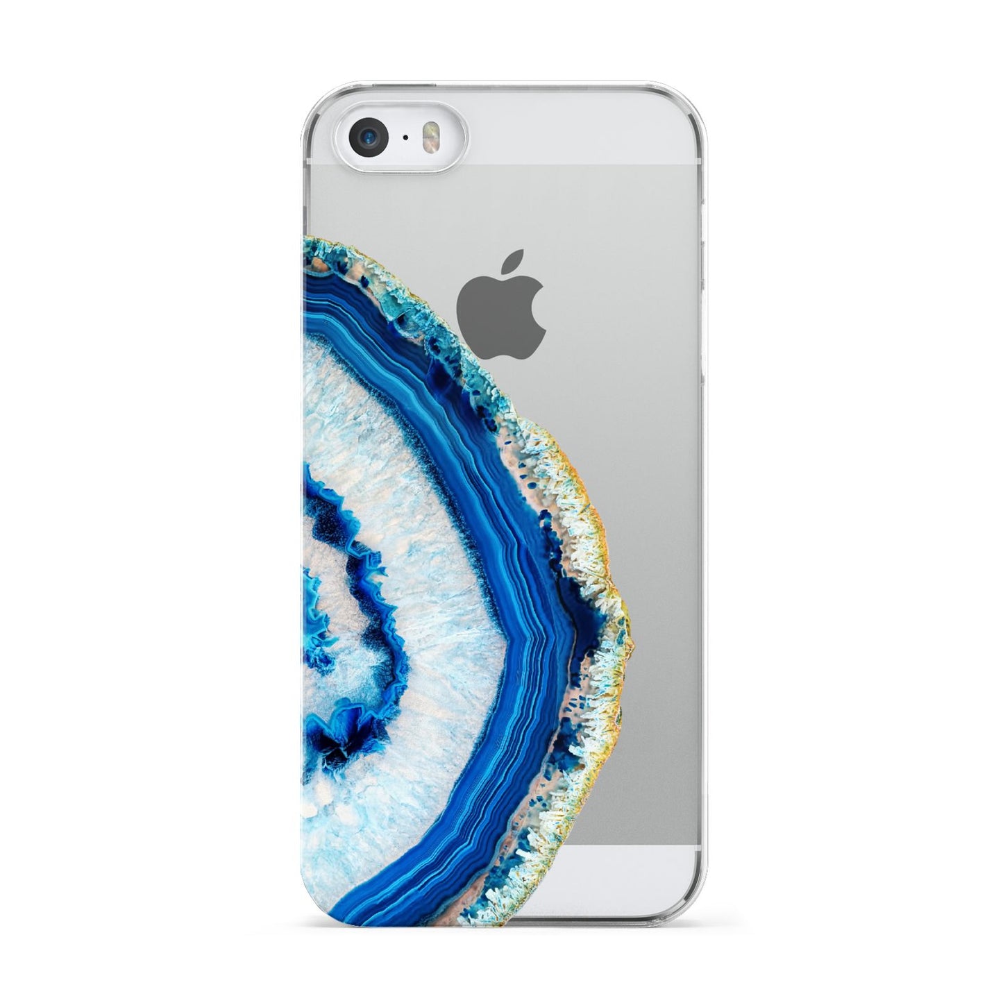 Agate Dark Blue and Turquoise Apple iPhone 5 Case