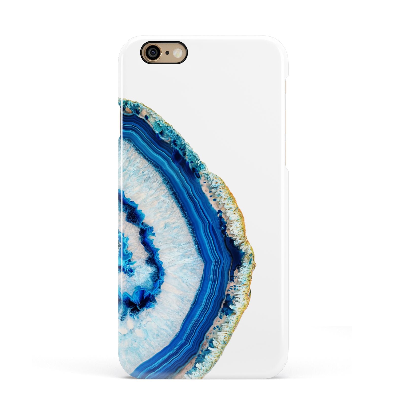 Agate Dark Blue and Turquoise Apple iPhone 6 3D Snap Case