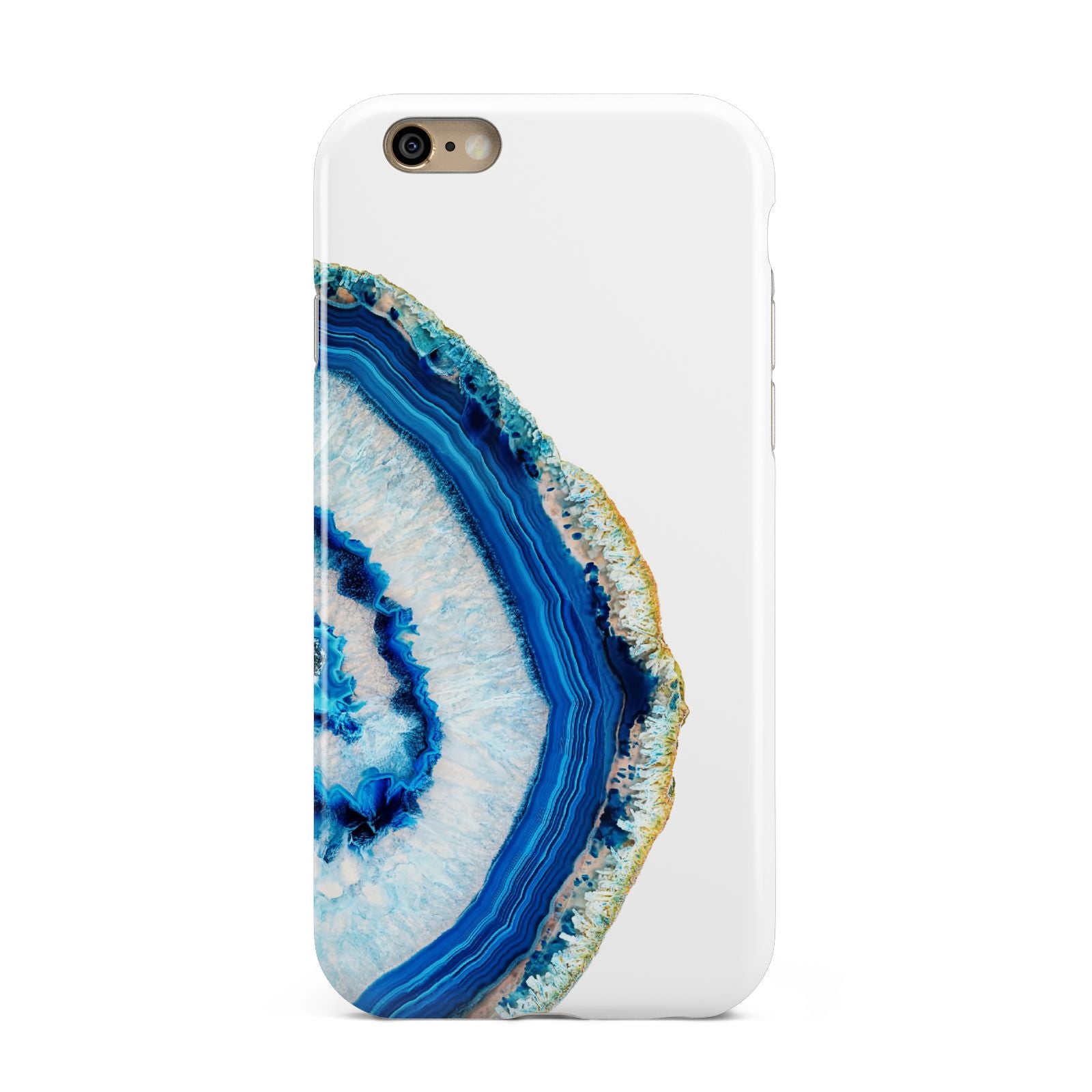 Agate Dark Blue and Turquoise Apple iPhone 6 3D Tough Case