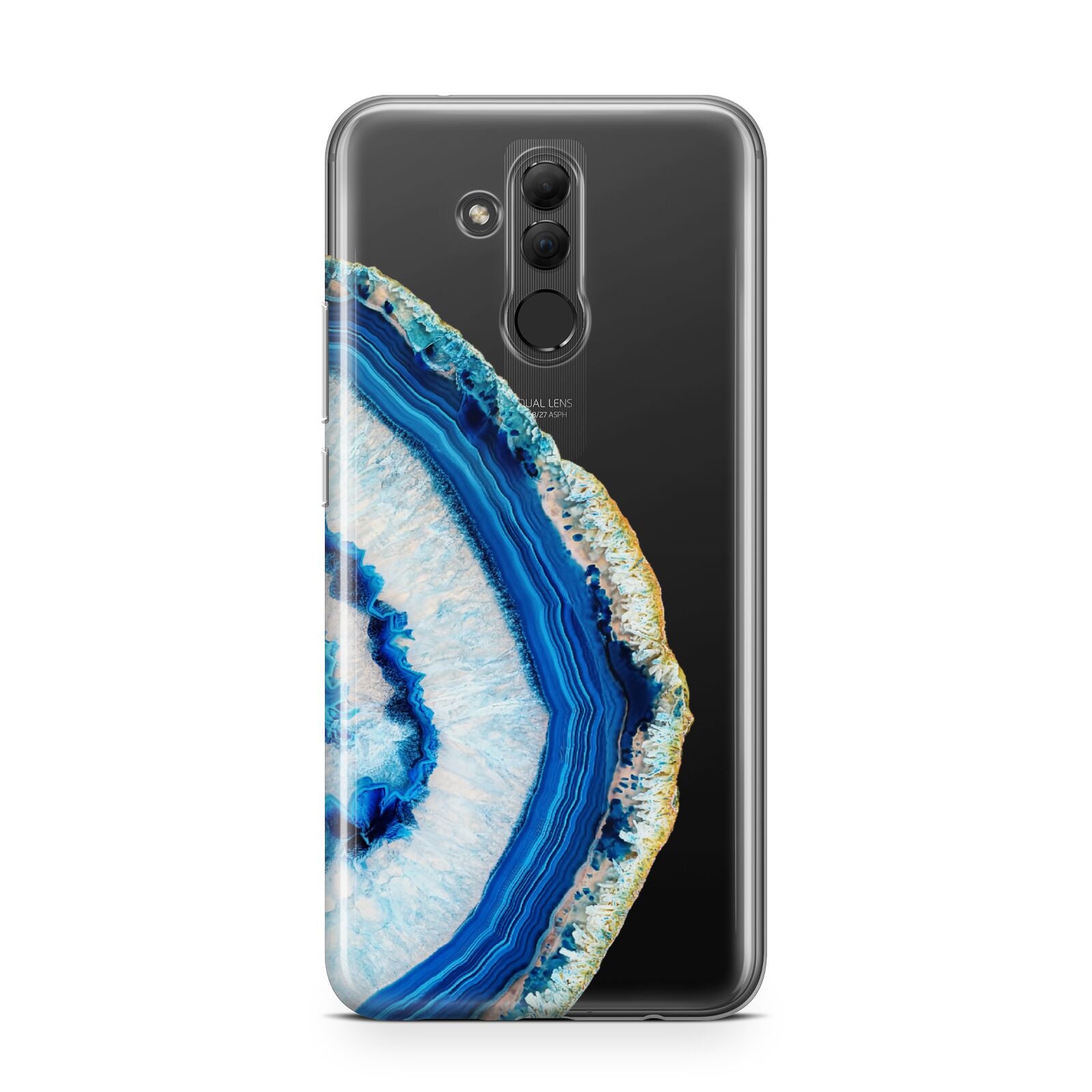 Agate Dark Blue and Turquoise Huawei Mate 20 Lite