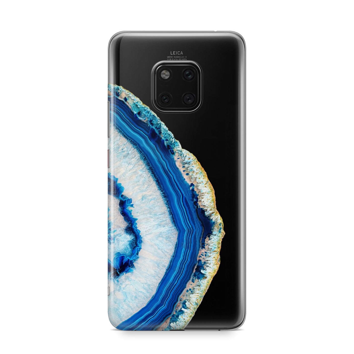 Agate Dark Blue and Turquoise Huawei Mate 20 Pro Phone Case