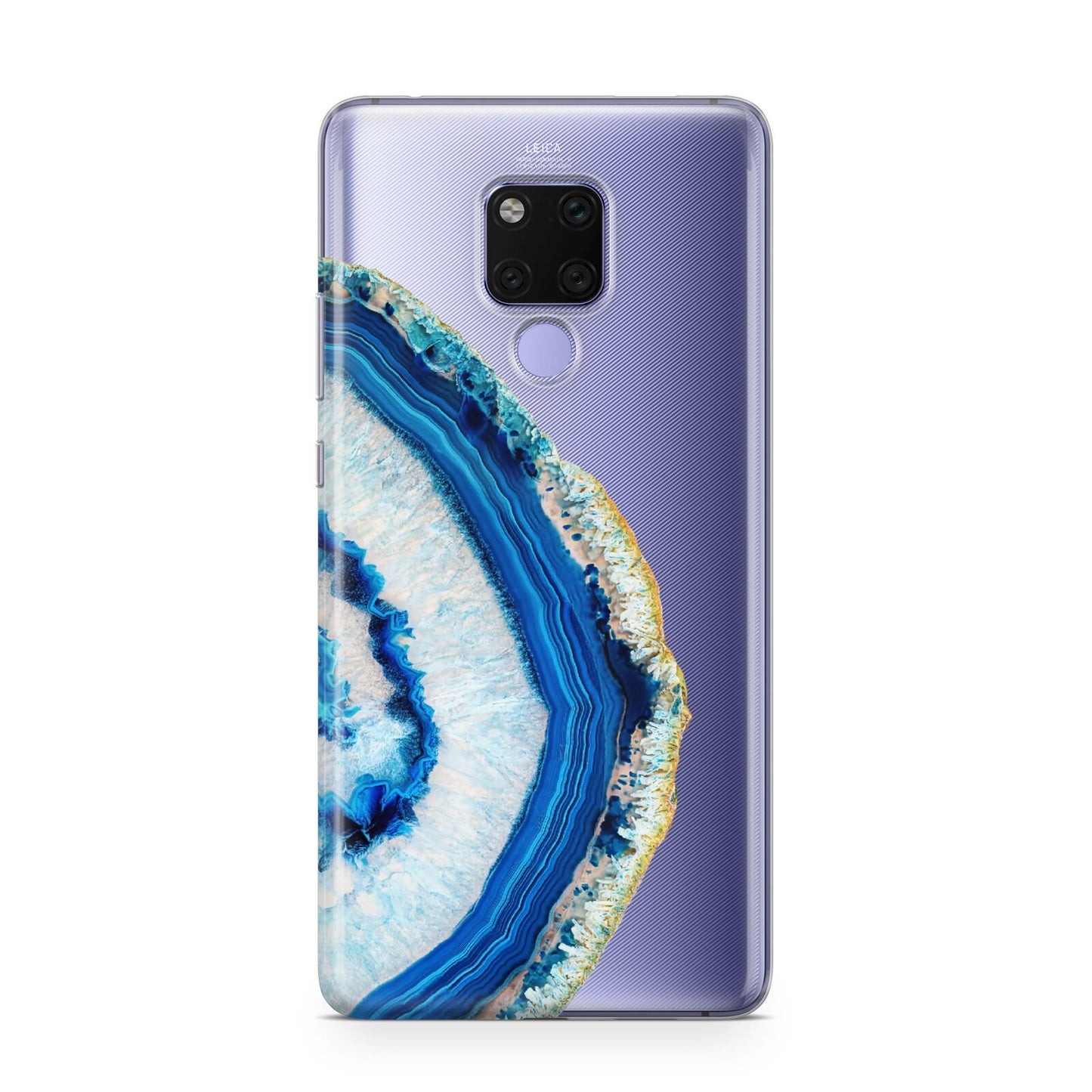 Agate Dark Blue and Turquoise Huawei Mate 20X Phone Case