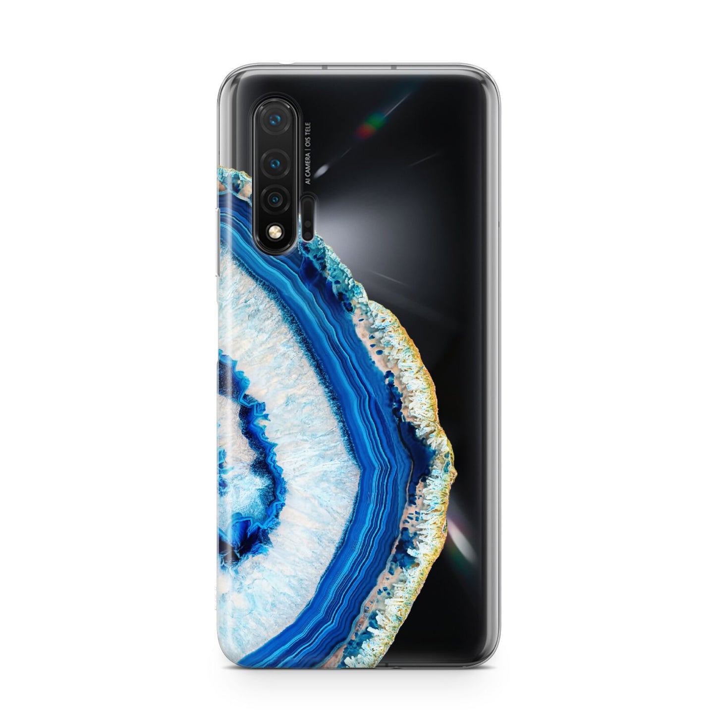 Agate Dark Blue and Turquoise Huawei Nova 6 Phone Case