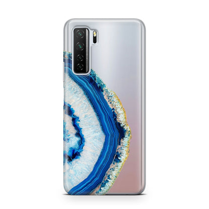 Agate Dark Blue and Turquoise Huawei P40 Lite 5G Phone Case