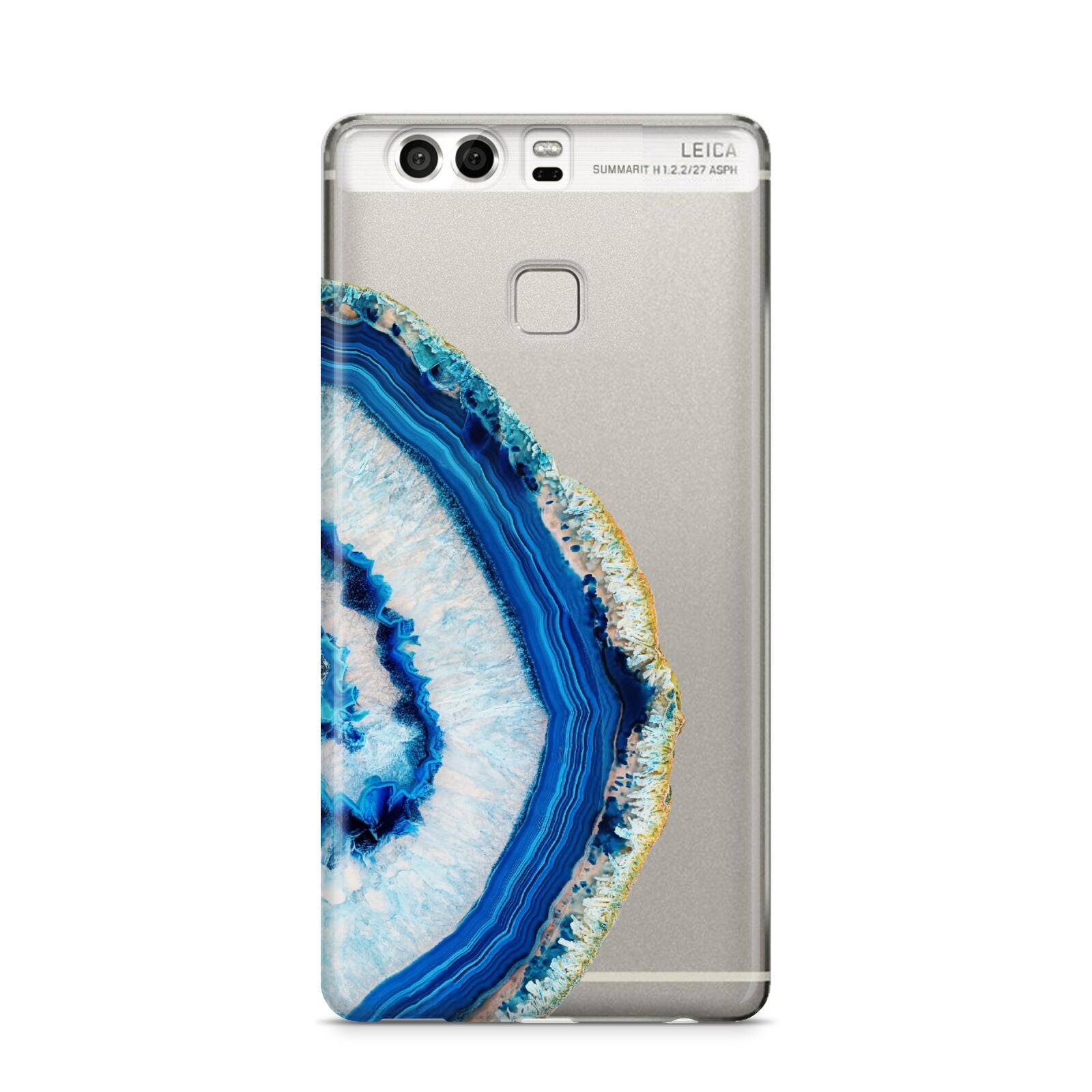 Agate Dark Blue and Turquoise Huawei P9 Case