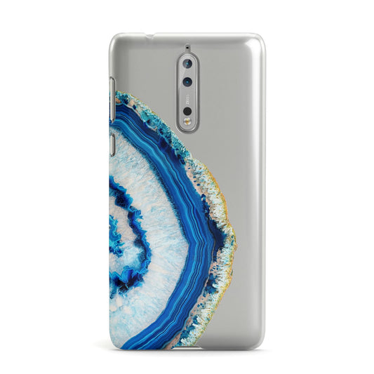 Agate Dark Blue and Turquoise Nokia Case