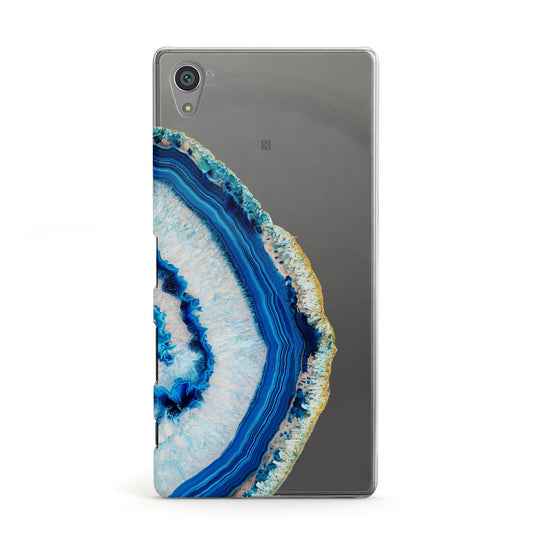 Agate Dark Blue and Turquoise Sony Xperia Case