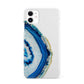 Agate Dark Blue and Turquoise iPhone 11 3D Snap Case