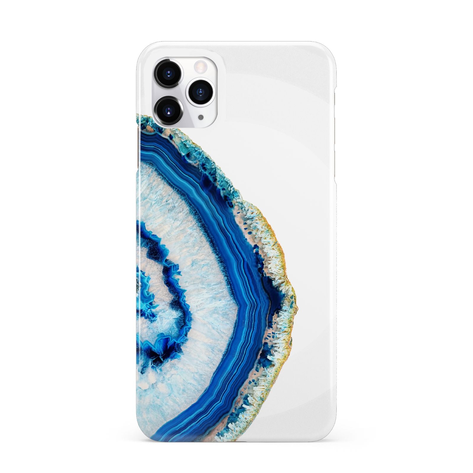Agate Dark Blue and Turquoise iPhone 11 Pro Max 3D Snap Case