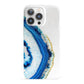 Agate Dark Blue and Turquoise iPhone 13 Pro Full Wrap 3D Snap Case