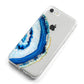 Agate Dark Blue and Turquoise iPhone 8 Bumper Case on Silver iPhone Alternative Image