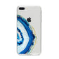 Agate Dark Blue and Turquoise iPhone 8 Plus Bumper Case on Silver iPhone