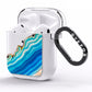 Agate Pale Blue and Bright Blue AirPods Clear Case Side Image