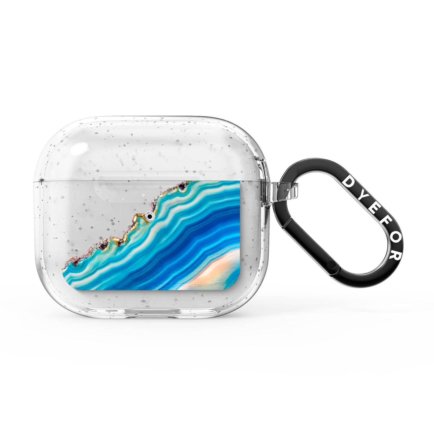 Agate Pale Blue and Bright Blue AirPods Glitter Case 3rd Gen