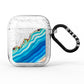 Agate Pale Blue and Bright Blue AirPods Glitter Case