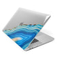 Agate Pale Blue and Bright Blue Apple MacBook Case Side View