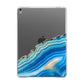 Agate Pale Blue and Bright Blue Apple iPad Grey Case