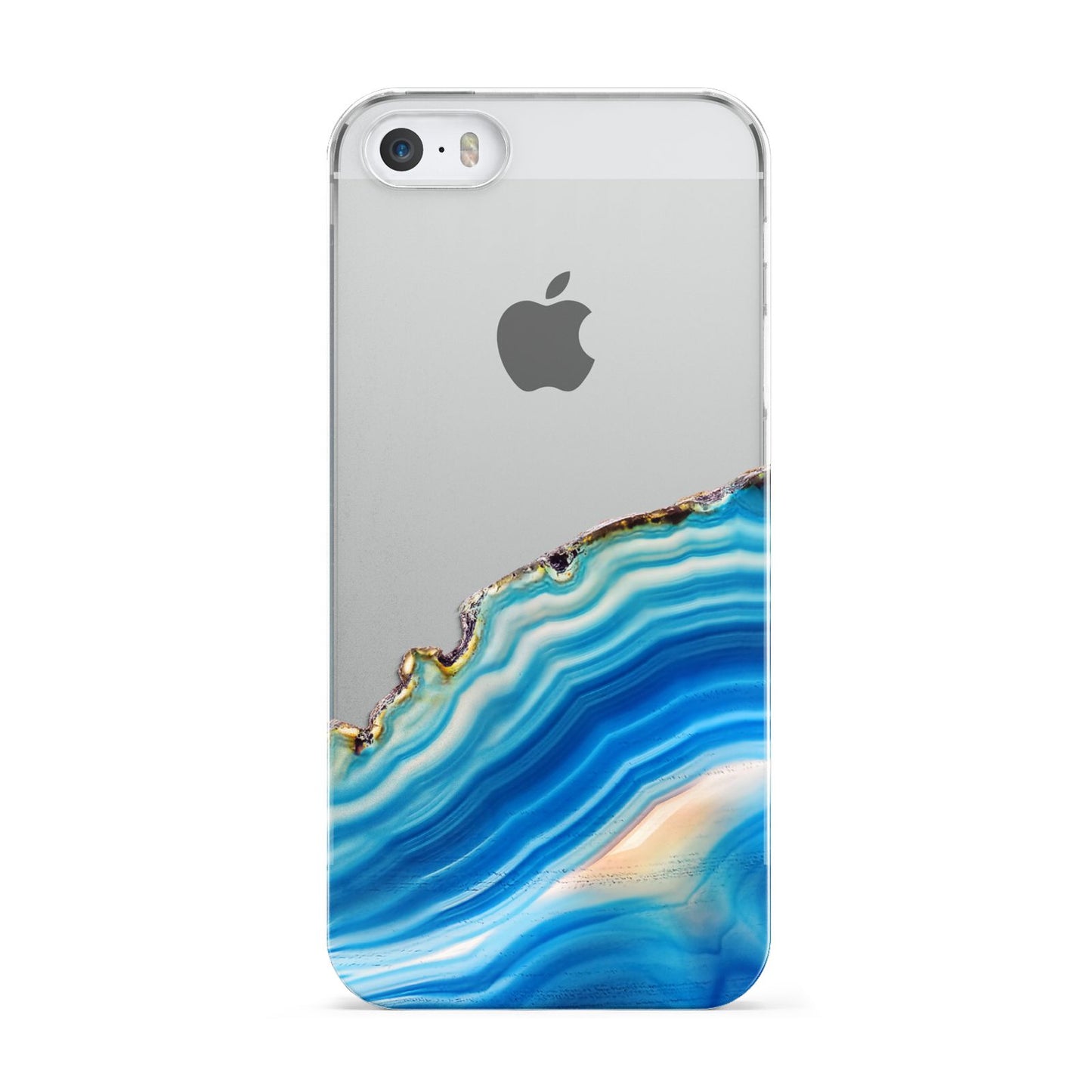 Agate Pale Blue and Bright Blue Apple iPhone 5 Case