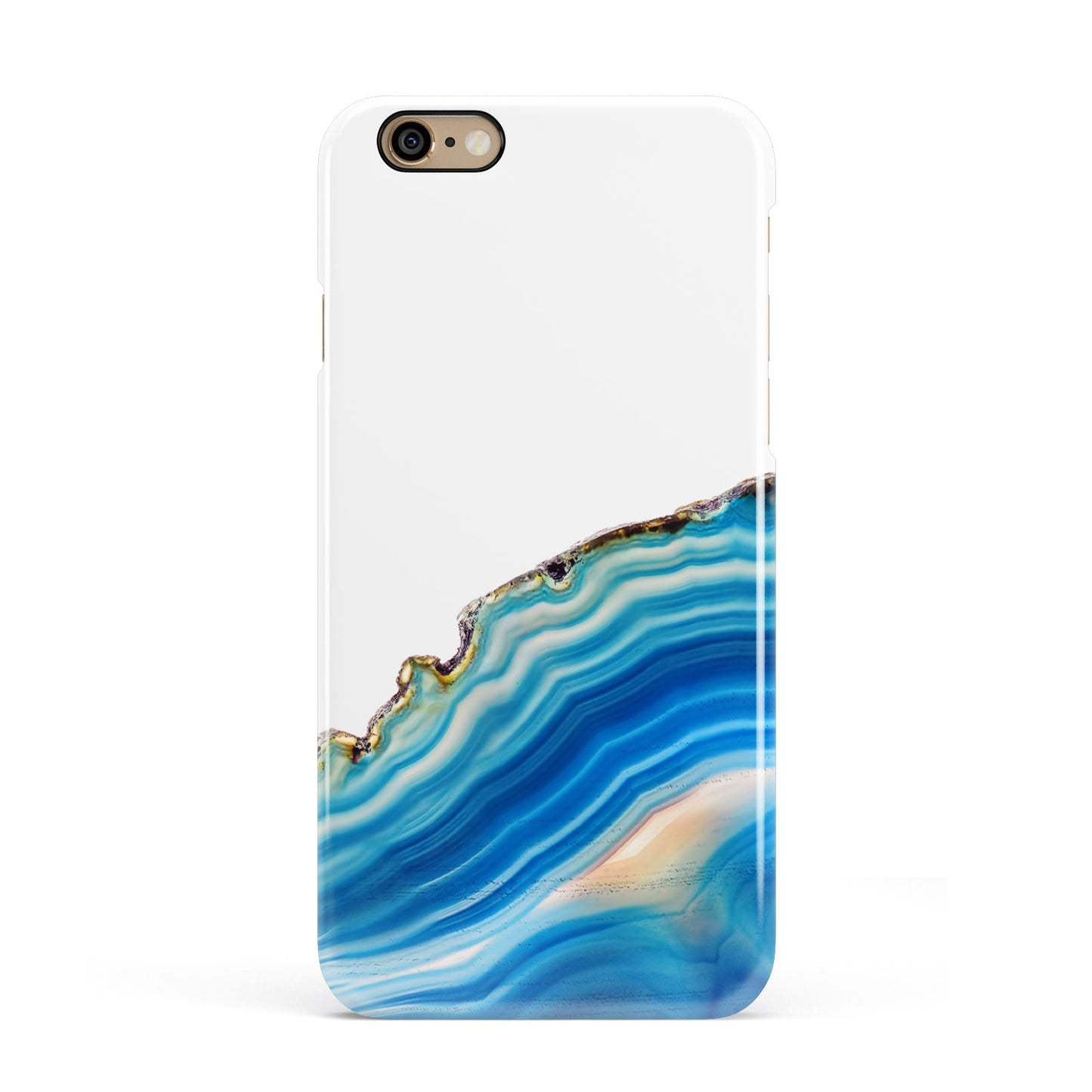 Agate Pale Blue and Bright Blue Apple iPhone 6 3D Snap Case