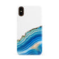 Agate Pale Blue and Bright Blue Apple iPhone XS 3D Snap Case