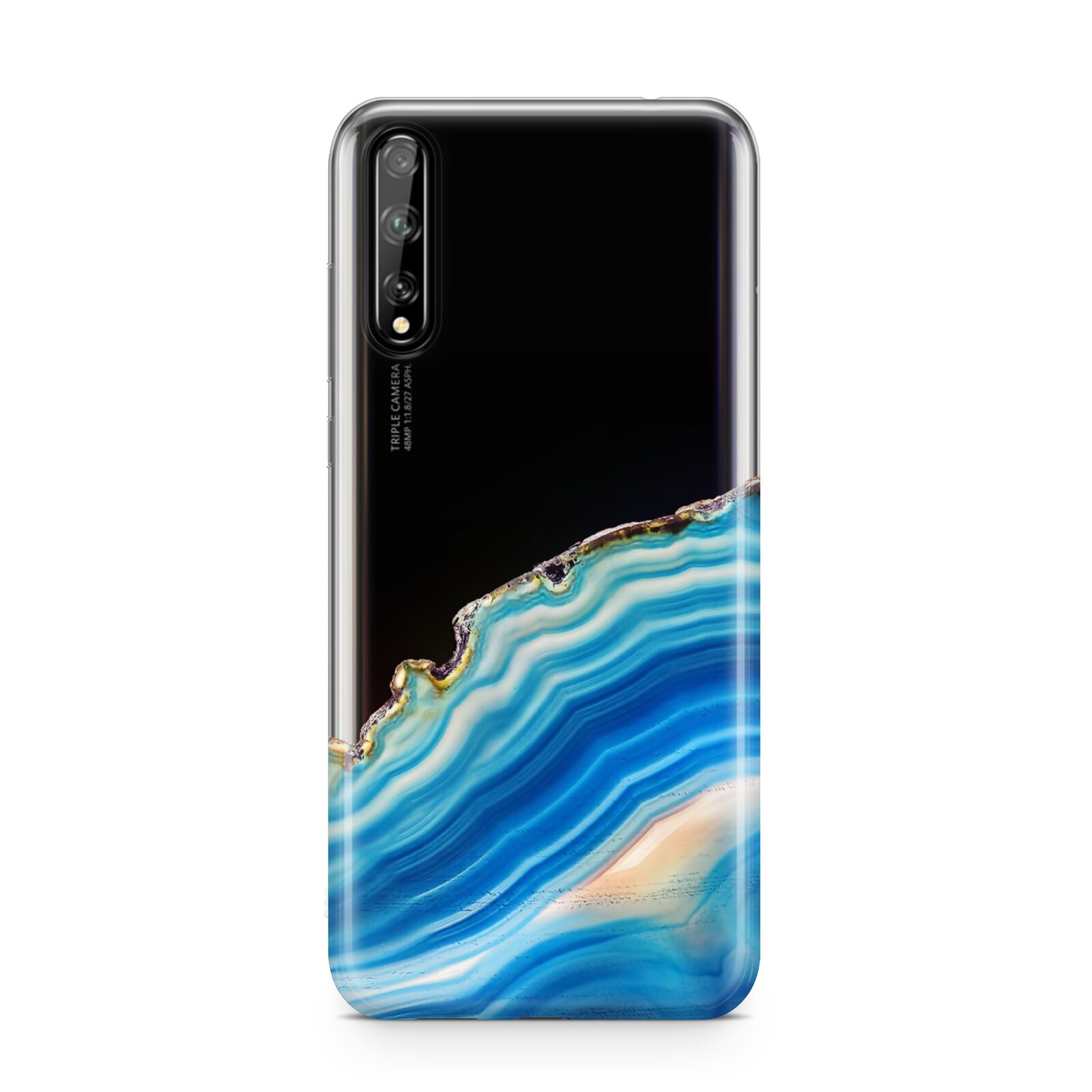 Agate Pale Blue and Bright Blue Huawei Enjoy 10s Phone Case