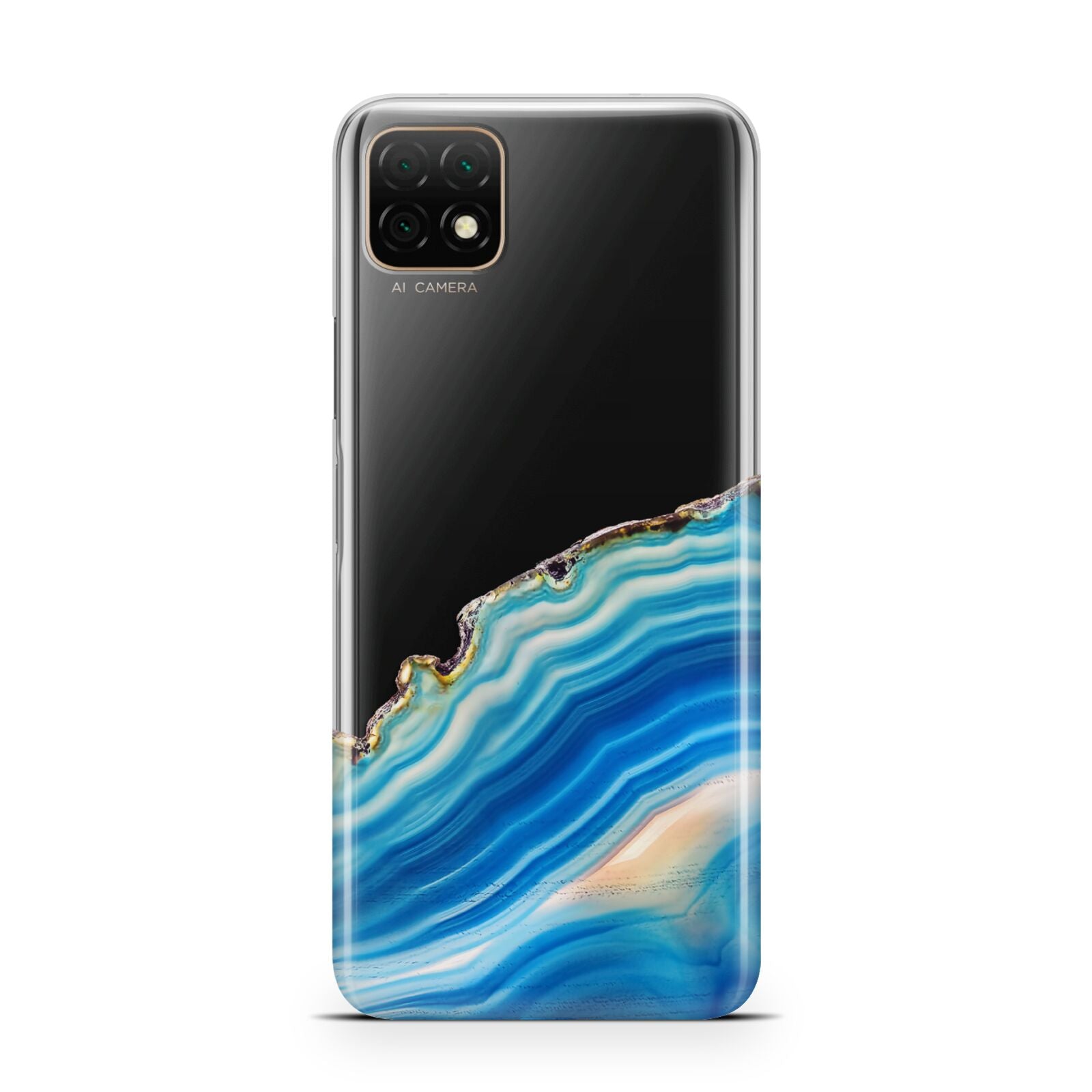 Agate Pale Blue and Bright Blue Huawei Enjoy 20 Phone Case