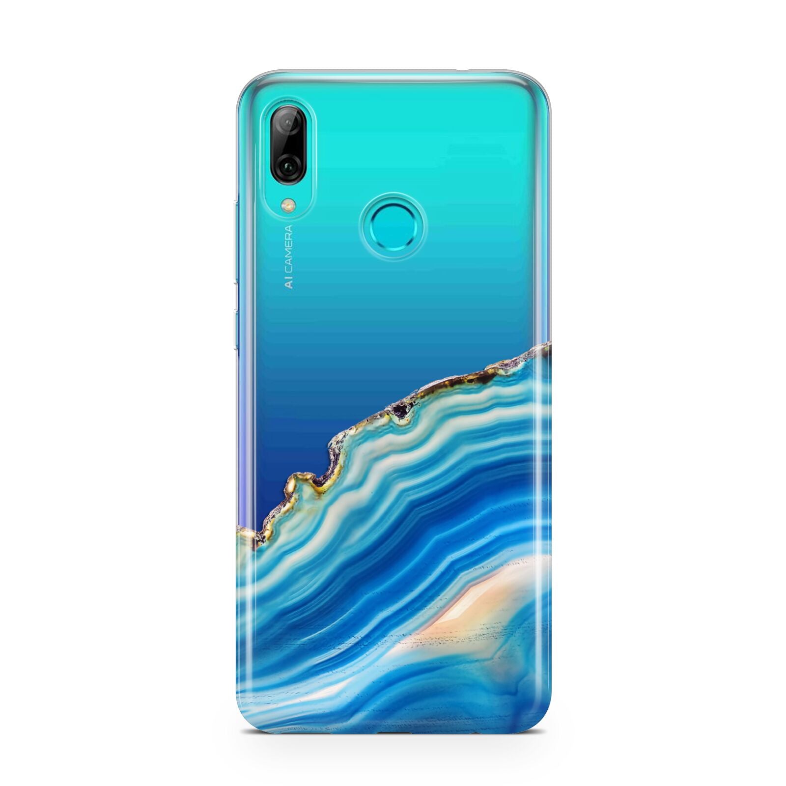 Agate Pale Blue and Bright Blue Huawei P Smart 2019 Case